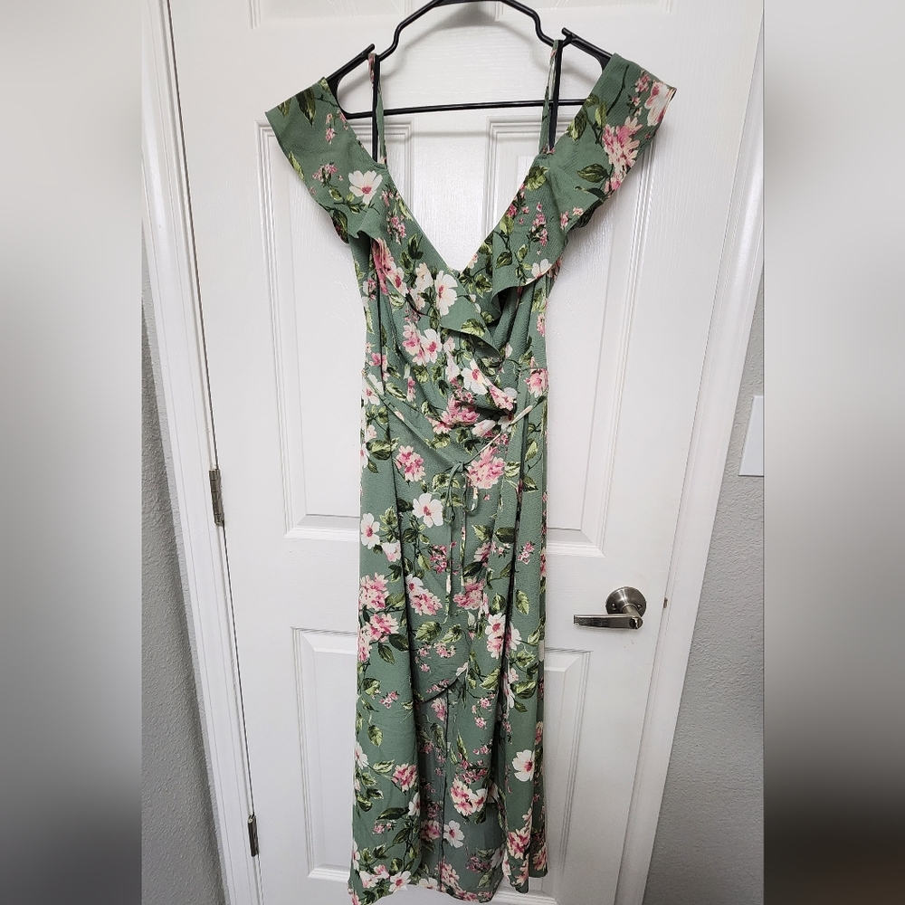 Green Floral Dress